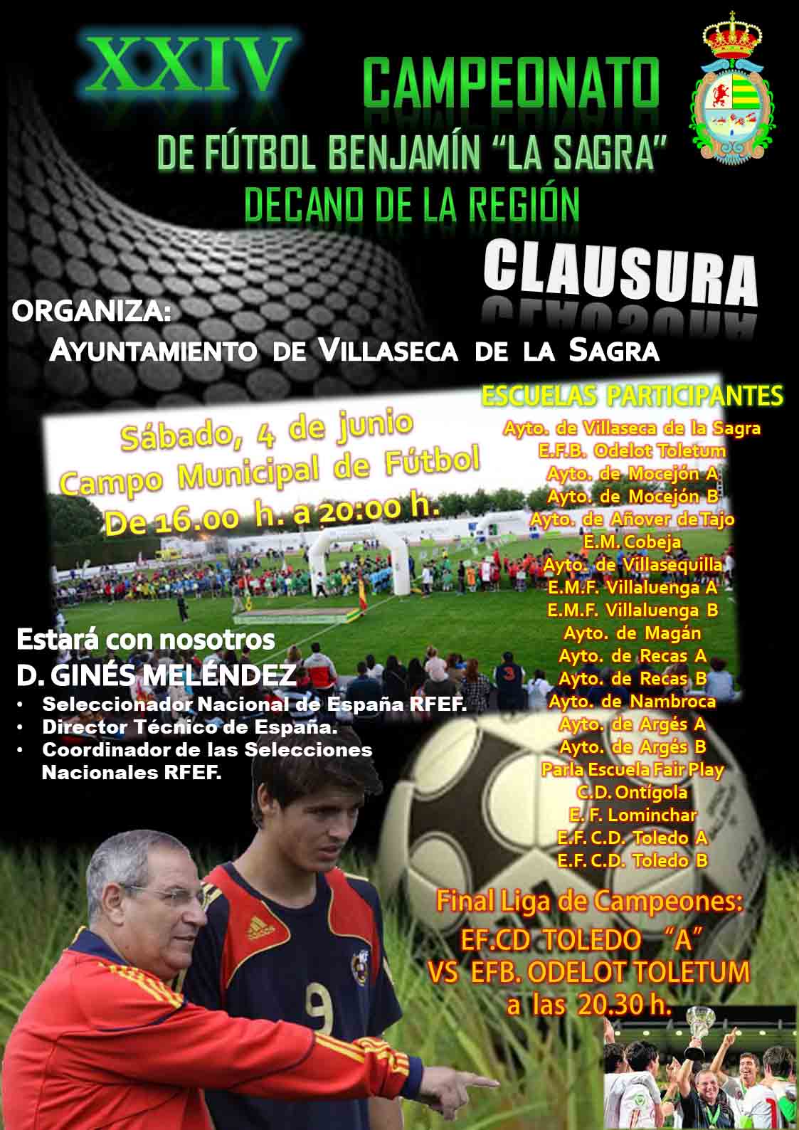 villaseca Cartel CLAUSURA XXIV CAMPEONATO Benjamin Villaseca