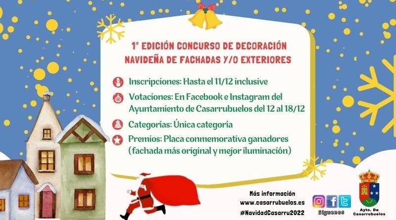 Concursos en Casarrubuelos de Decoración de fachadas y de Árboles navideños