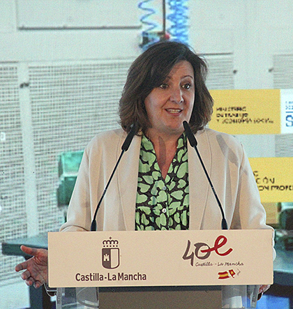 Patricia Franco en el Centro de FP Aeronautica de Illescas
