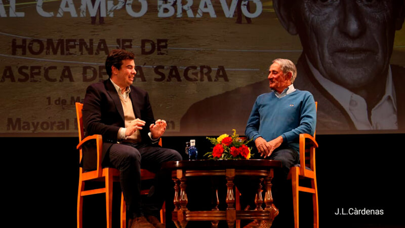 Gonzalo Bienvenida y Domingo González en el Homenaje al mayoral de Baltasar Ibán
