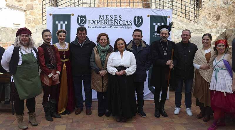Vista del Castillo de Mora bajo un cielo nublado, con el titular del evento superpuesto.