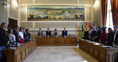 Sala de plenos durante la sesión ordinaria del Pleno Diputación Toledo del 25 de abril de 2025.