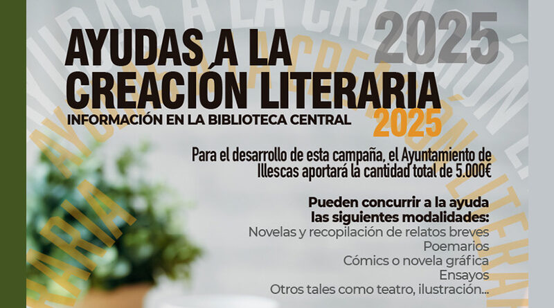 convocatoria de ayuda a la creación literaria en Illescas