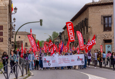 Manifestación del Primero de Mayo en Toledo, reivindicación de derechos laborales y diversas causas sociales