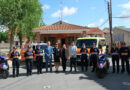 Voluntarios de Protección Civil Numancia de la Sagra junto a vehículos durante la celebración de su 20 aniversario