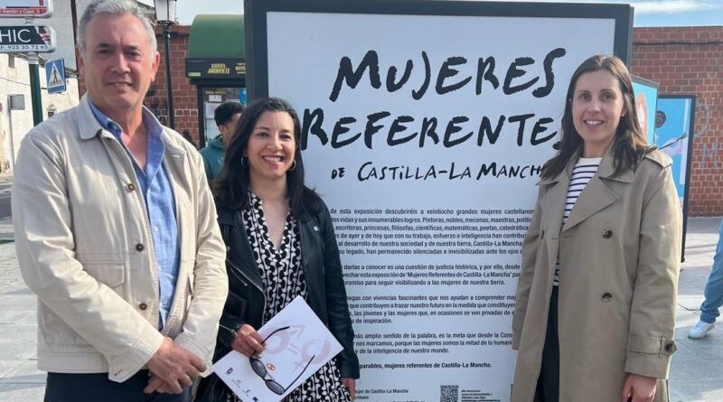 Bargas inaugura la exposición ‘Mujeres referentes de Castilla-La Mancha’ en la plaza El Corralón