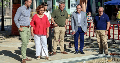 Obras de la remodelación de la Plaza de España de Mocejón