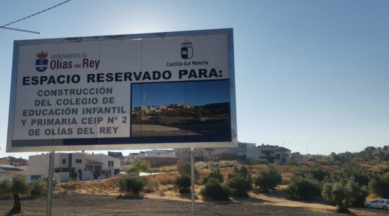 Adjudicada la primera fase de las obras de construcción del CEIP Margarita Salas Falgueras de Olías del Rey