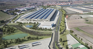 Render 3D del Ergon Logistic Park A-42 en Torrejón de Velasco