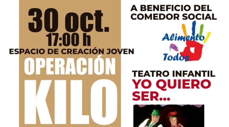 Illescas acogerá una función de teatro infantil solidaria a beneficio del comedor social