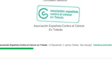 La Asociación Española Contra el Cáncer agradece la colaboración de Yunclillos