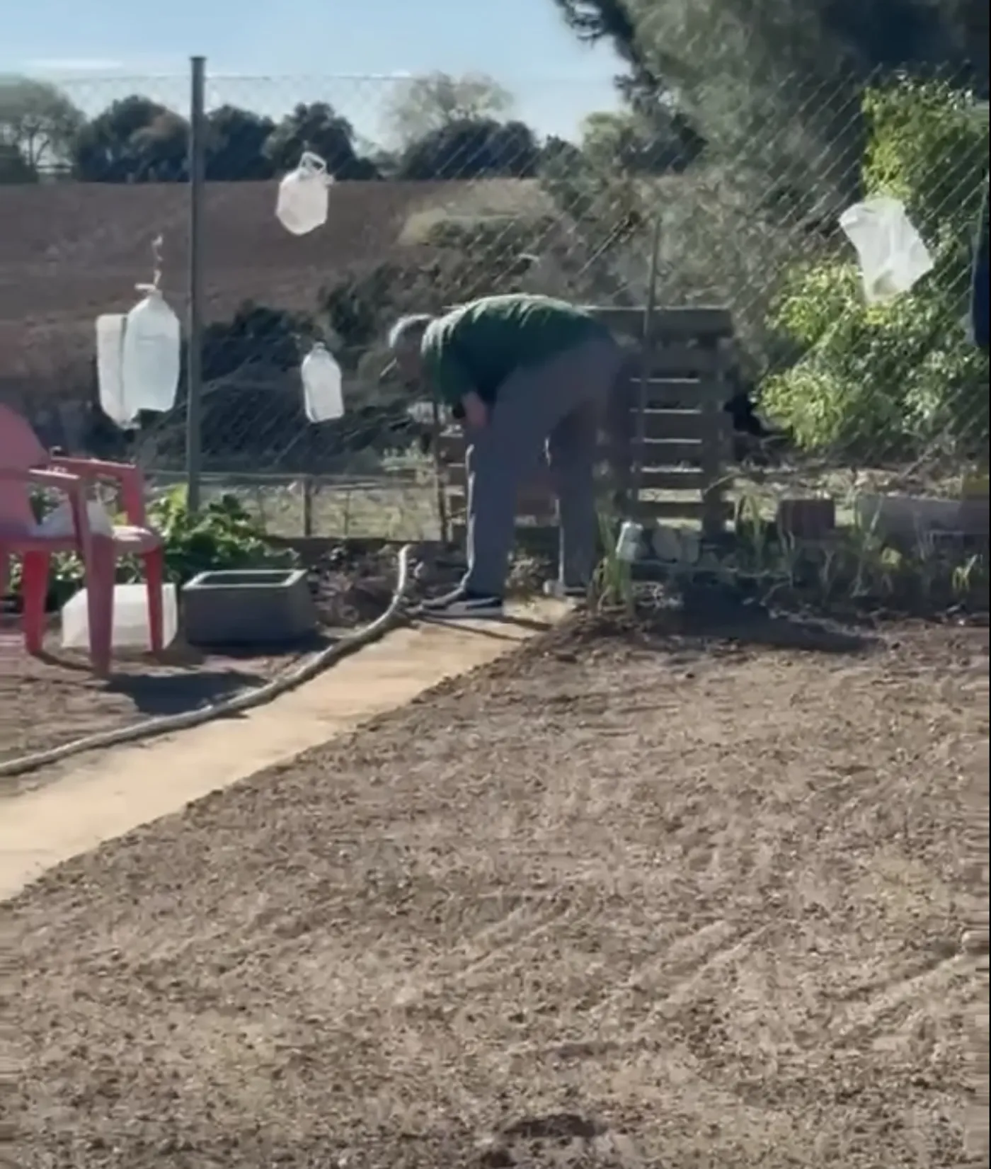 Parcela de los huertos urbanos de Ugena en uso por vecinos del municipio