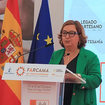 Conchi Cedillo en la inauguración de Farcama 2026 Conchi Cedillo en la inauguración de Farcama 2026