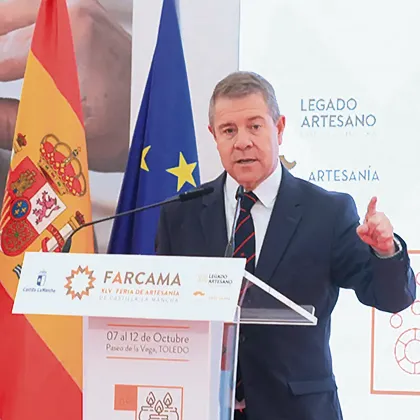 Emiliano García-Page en la presentación de Farcama 2026 Emiliano García-Page en la presentación de Farcama 2026